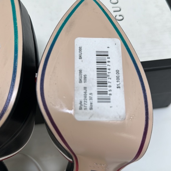 BRAND NEW AUTHENTIC GUCCI BLACK HIGH HEEL SHOES - Picture 6 of 9